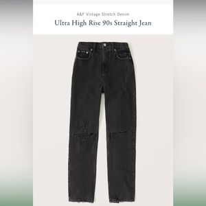 NWT abercrombie and fitch 90s straight ultra high rise